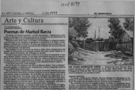 Poemas de Marisol Baeza  [artículo] H. R. Cortés.
