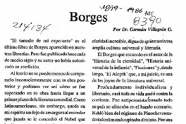 Borges  [artículo] Germán Villagrán G.