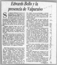 Edwards Bello y la presencia de Valparaíso  [artículo] Adolfo Simpson T.