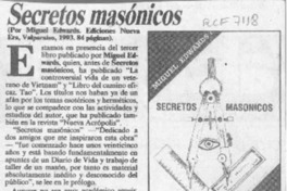 Secretos masónicos  [artículo] Eugenio Rodríguez.