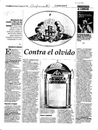 Contra el olvido  [artículo] Luis Ernesto Cárcamo.
