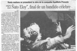 "El Ñato Eloy", final de un bandido célebre  [artículo] Y. Z.