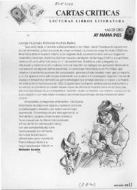 Ay mama Inés  [artículo] Antonio Avaria.