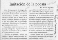 Imitación de la poesía  [artículo] Ramón Riquelme.