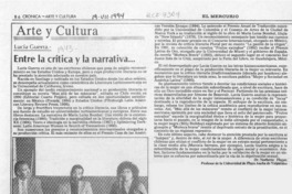 Entre la crítica y la narrativa  [artículo] Norberto Flores.