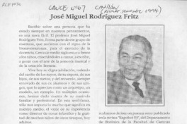 José Miguel Rodríguez Fritz  [artículo] Carlos René Ibacache I.