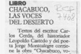 Chacabuco, las voces del desierto  [artículo].