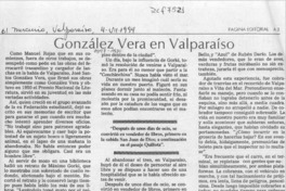 González Vera en Valparaíso