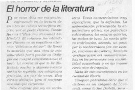 El horror de la literatura  [artículo] Luis Menard.