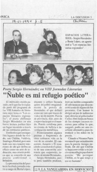 "Ñuble es mi refugio poético"  [artículo].