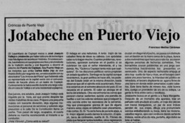 Jotabeche en Puerto Viejo  [artículo] Francisco Medina Cárdenas.