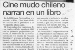 Cine mudo chileno narran en un libro  [artículo].