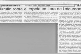 Alicia Urrutia sobre el tapete en libro de Lafourcade  [artículo].
