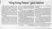"King Kong Palace" ganó festival  [artículo].