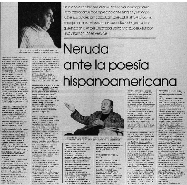 Neruda ante la poesía hispanoamericana