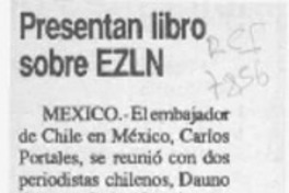 Presentan libro sobre EZLN  [artículo].