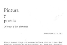 Pintura y poesía (Neruda y los pintores)