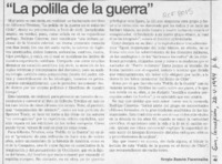 "La polilla de la guerra"  [artículo] Sergio Ramón Fuentealba.