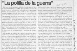 "La polilla de la guerra"  [artículo] Sergio Ramón Fuentealba.