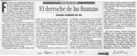 El derroche de las finanzas  [artículo] Eduardo Guerrero del Río.