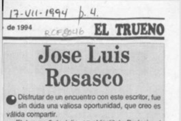 José Luis Rosasco  [artículo] Gioconda Gómez Reyes.