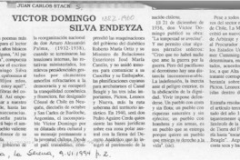 Víctor Domingo Silva Endeyza  [artículo] Juan carlos Stack.