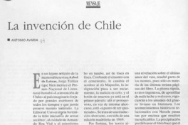La invención de Chile  [artículo] Antonio Avaria.