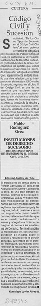 Código civil y sucesión  [artículo] Francisco Javier Feres N.