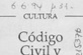 Código civil y sucesión  [artículo] Francisco Javier Feres N.