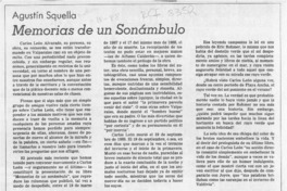 Memorias de un sonámbulo  [artículo] Agustín Squella.