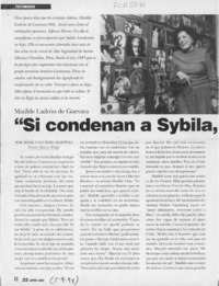 "Si condenan a Sybila, me suicido"  [artículo] Mónica Maureira Martínez.