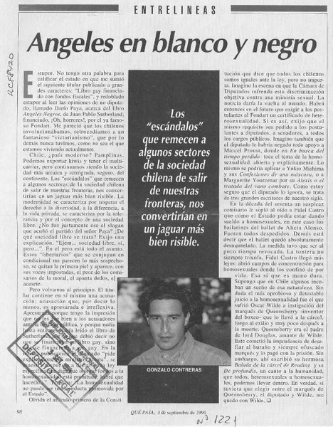 Angeles en blanco y negro  [artículo] Gonzalo Contreras.