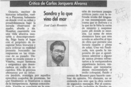 Sandra y la que vino del mar  [artículo] Carlos Jorquera Alvarez.