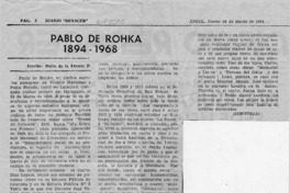 Pablo de Rokha 1894-1968  [artículo] Darío de la Fuente D.