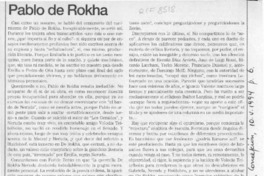 Pablo de Rokha  [artículo] Sergio Ramón Fuentealba.