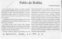 Pablo de Rokha  [artículo] Ramón Riquelme.