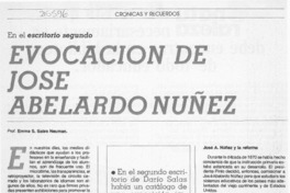 Evocación de José Abelardo Núñez