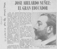 José Abelardo Núñez, el gran educador