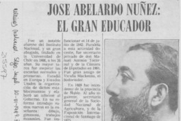 José Abelardo Núñez, el gran educador