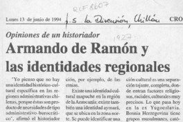Armando de Ramón y las identidades regionales  [artículo].