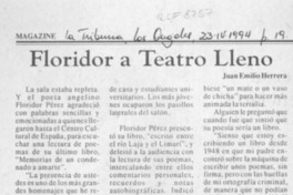Floridor a teatro lleno  [artículo] Juan Emilio Herrera.