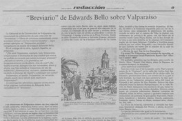"Breviario" de Edwards Bello sobre Valparaíso  [artículo].