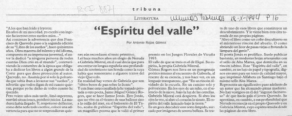"Espíritu del valle"  [artículo] Antonio Rojas Gómez.