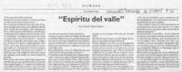 "Espíritu del valle"  [artículo] Antonio Rojas Gómez.