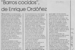 "Barros cocidos", de Enrique Ordóñez