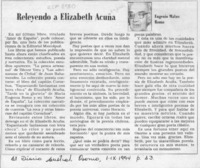Releyendo a Elizabeth Acuña  [artículo] Eugenio Matus Romo.