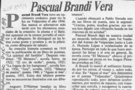 Pascual Brandi Vera  [artículo] Adolfo Simpson T.