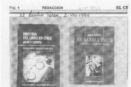 Andrés Bello publica obras de Premio Municipal de Literatura  [artículo].