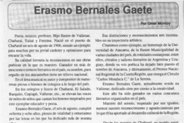 Erasmo Bernales Gaete  [artículo] Omar Monroy.