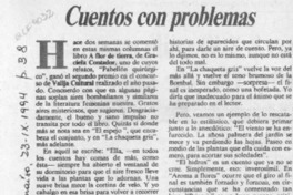 Cuentos con problemas  [artículo] Eugenio Rodríguez.